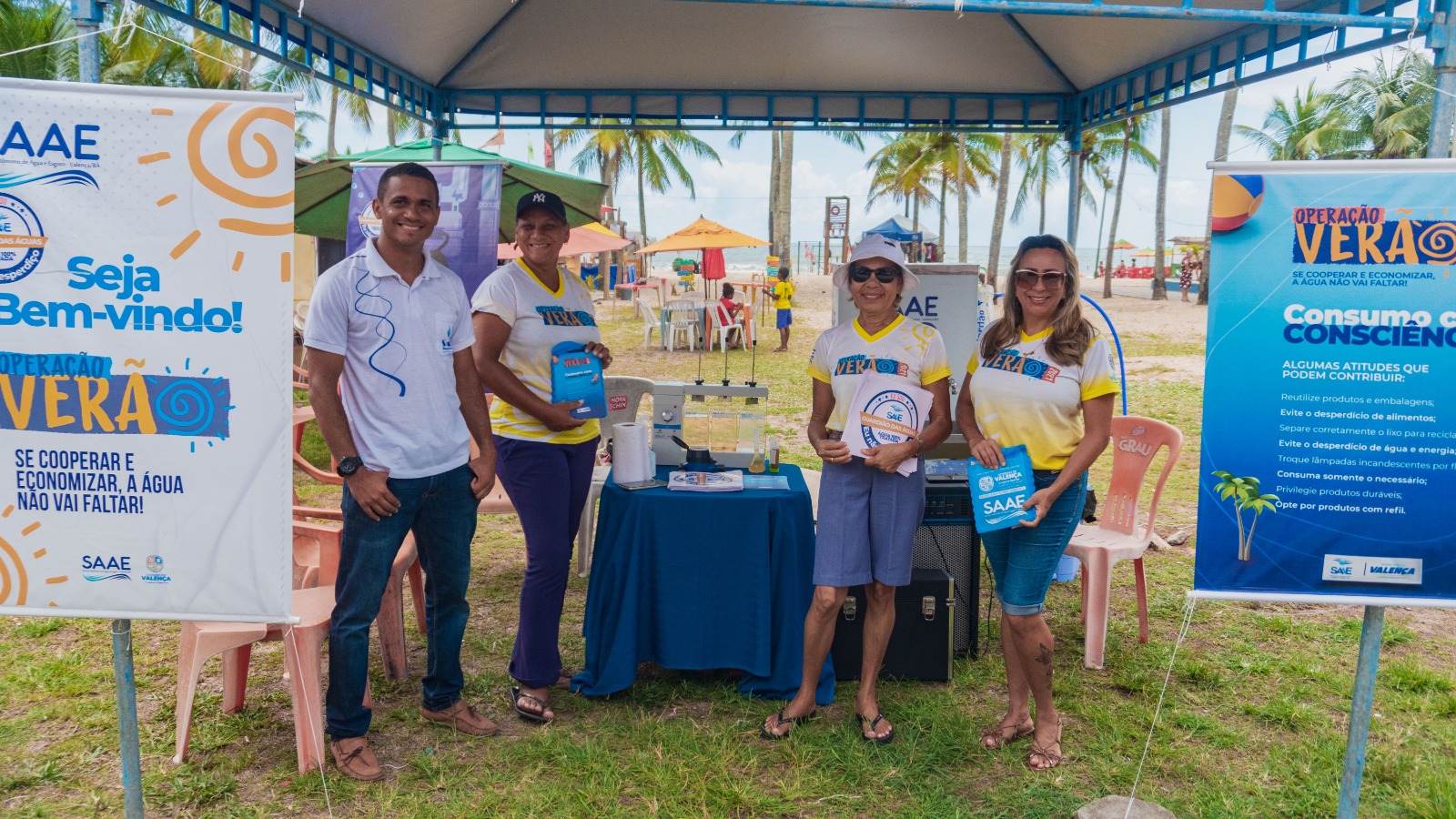 <strong>Guardião das Águas: SAAE realiza campanha de conscientização do uso da água em Guaibim</strong>