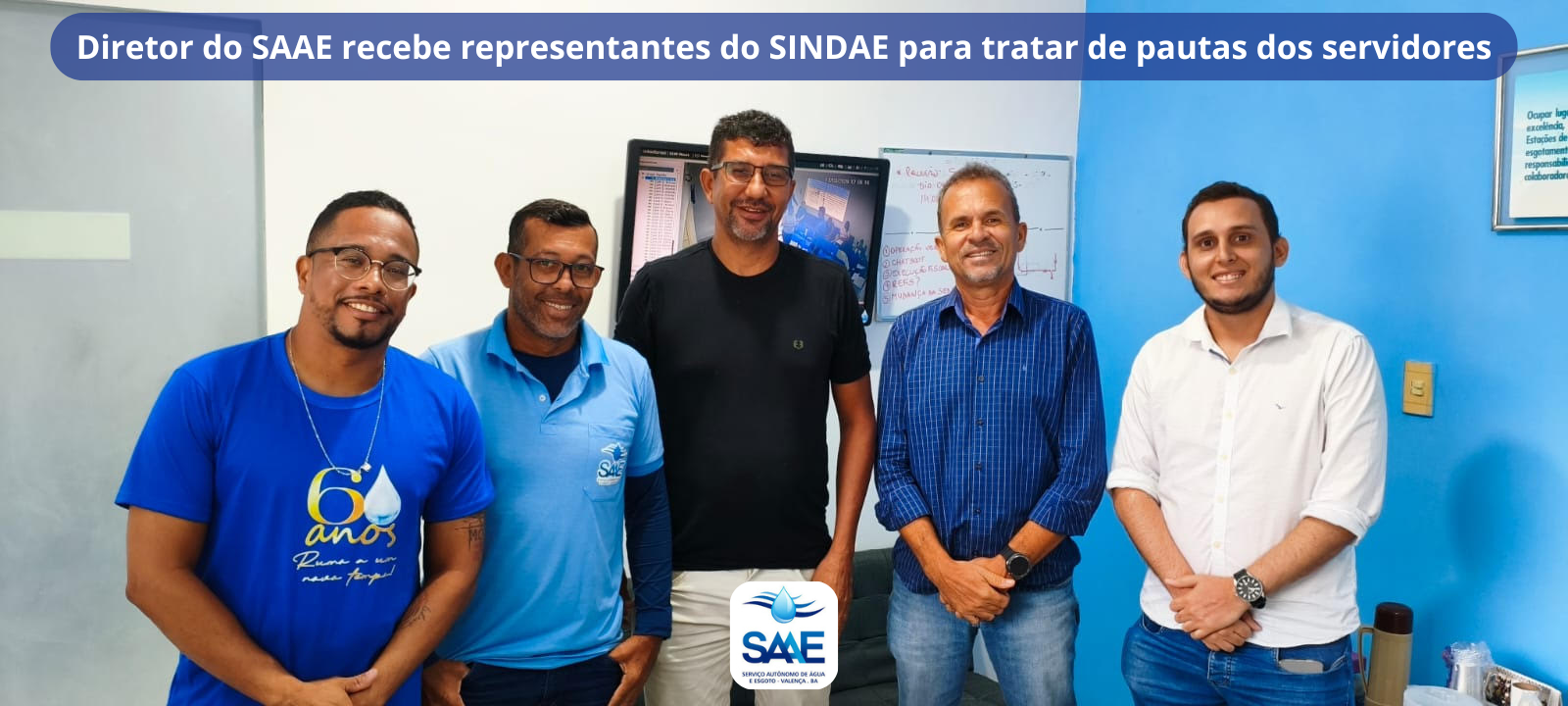 Diretor do SAAE recebe representantes do SINDAE para tratar de pautas dos servidores
